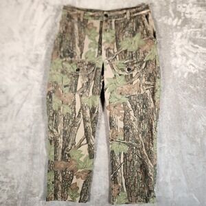 Ocoee Cargo Pants Mens 34 Camo Excellent Tree Bark Cotton Hunting Trousers